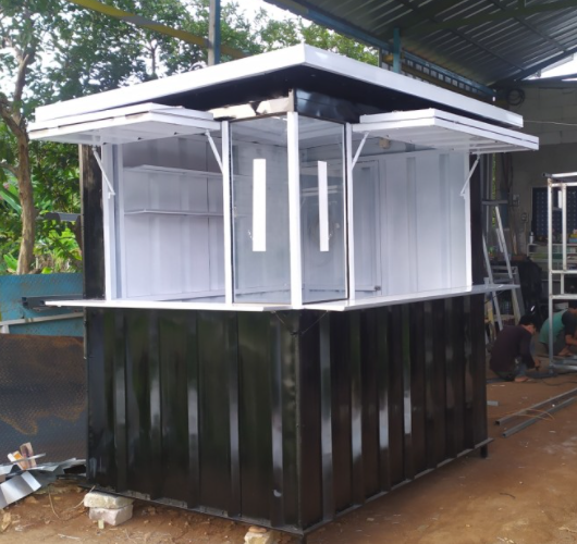 booth container minimalis
